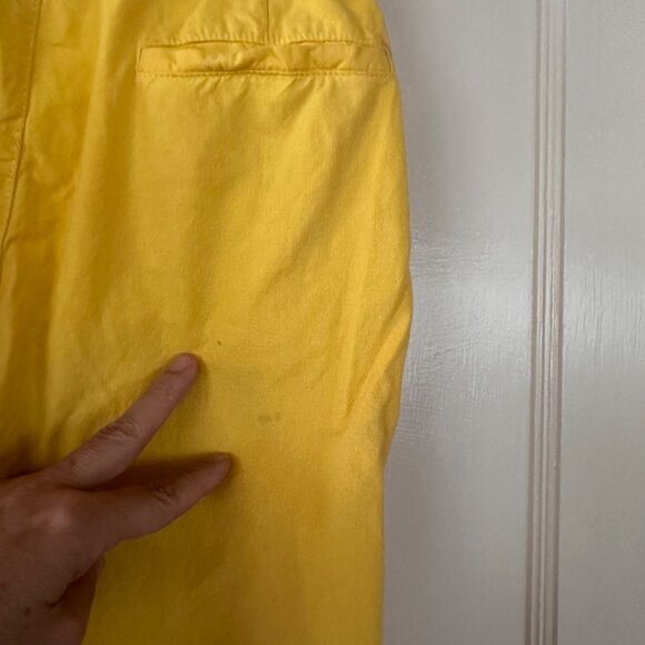 Vintage 80s Benetton Trousers Italy 40 US 4 Fits 0 Baggies Pants Yellow Pleated - Picture 6 of 11